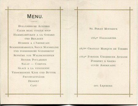 Festessen Nathan Strauss Innenseite